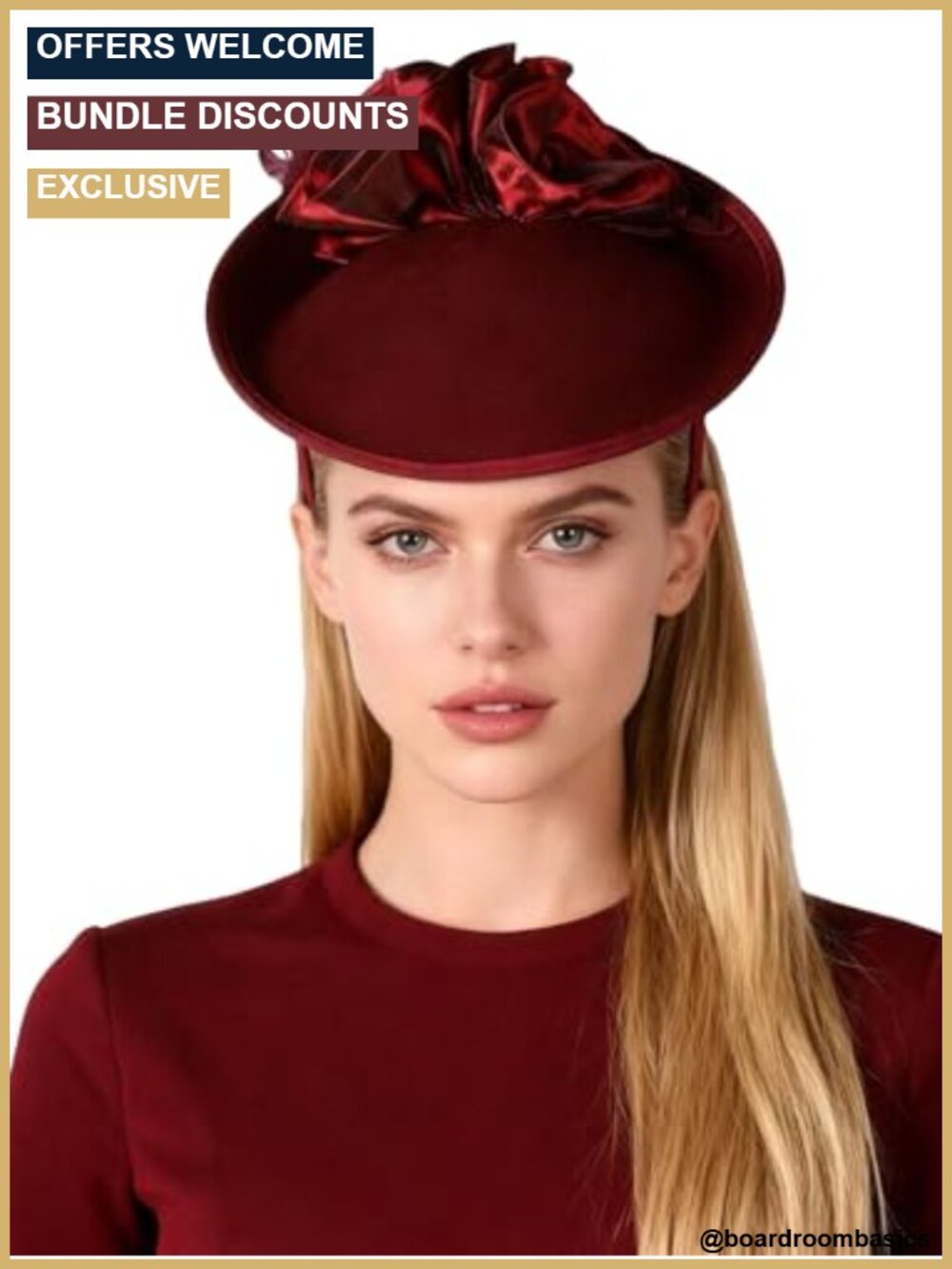 Vintage Wool Fedora Fascinator with Floral Detail Adjustable